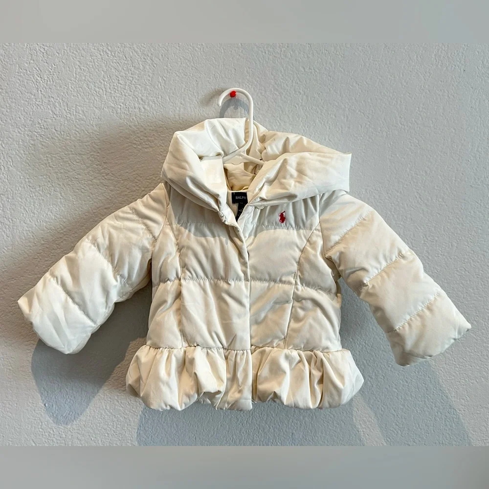 Ralph Lauren Cream Puffer Jacket for Kids - Picture 2 of 5